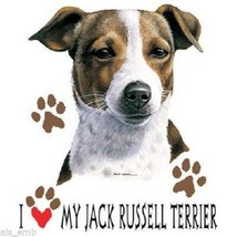Jack Russell Terrier Heat Press Transfer For T Shirt Tote Sweatshirt Fabric 865a - £5.19 GBP