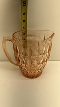 Vintage pink glass pitcher 6.5” Unbranded - £22.16 GBP