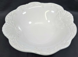 I) Ceriart Large White Porcelain 13&quot; Round Serving Fruit Bowl Platter Po... - £19.46 GBP