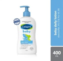 2 Bottles X 400 ML Of Cetaphil Baby Daily Lotion For Healthy Baby Skin - £41.56 GBP