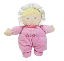 6&quot; Prestige Baby My 1ST First Doll Blonde Hair Pink Pajamas Rattle Stuffed Plush - £29.07 GBP