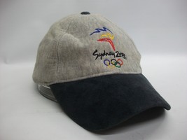 Sydney 2000 Olympics Hat Gray Blue Hook Loop Baseball Cap - £15.92 GBP