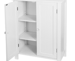 Bathroom Floor Storage Cabinet With 2 Adjustable Shelf Free Standing Kit... - £78.81 GBP
