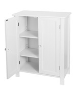 Bathroom Floor Storage Cabinet With 2 Adjustable Shelf Free Standing Kit... - £76.83 GBP