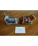 Vtg Christmas Nativity Hard Plastic Lot of 2 Italy Barn Animal Donkey &amp; ... - $239.69 MXN