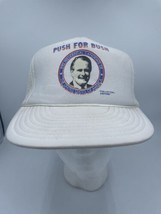 Vintage Push For Bush 1992 Trucker Hat President Campaign Snapback Cap N... - $18.37