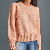 Anthropologie Greylin Peach Puff Sleeve Sweater Size XL NWT - $111.38