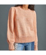 Anthropologie Greylin Peach Puff Sleeve Sweater Size XL NWT - £87.72 GBP