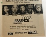 2003 Essence Awards Vintage Tv Guide Print Ad Beyoncé Lionel Richie TPA24 - £4.66 GBP