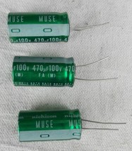 3  Nichicon Muse 470uF 100v FA (M) Capacitor High Grade Type For Audio Equipment - £11.18 GBP