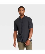 Goodfellow &amp; Co Men&#39;s Full Button Short Sleeve Polo Shirt Size XXL Dark ... - $22.99