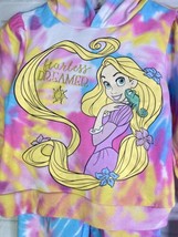 Disney Princess Rapunzel Tie Dye Hoodie Top Jogger Pants Outfit Set Girls 4T NEW - £35.48 GBP