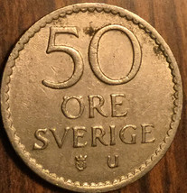 1969 Sweden 50 Ore Coin - £1.12 GBP