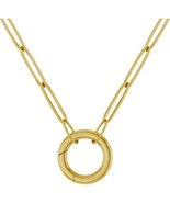 Authenticity Guarantee 
14k Gold Circle Charm 18-inch Necklace - $797.05+