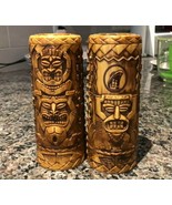 2 Whirley Drink Works Tiki Cups 6.5&quot; Plastic Party Cups mugs with Lids - $24.03