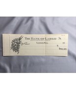 1910s The Bank of Largo Florida Obsolete Check NEW Uncirculated - $24.73