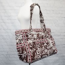 ❤️ VERA BRADLEY Imperial Toile Get Carried Away / Going XL Tote Brown White Pink - £52.19 GBP