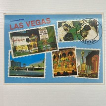 Greetings From las Vegas Nevada Postcard Multi Pics - $3.13