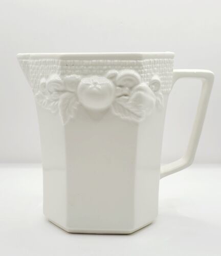 Primary image for Vintage Harvest Weave Himark Japan Pitcher Jug Party Canister Table scape White