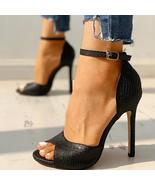 Sexy Dress Shoes Ankle Strap Peep Toe High Heel Sandals - £26.21 GBP+
