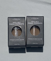 2X - L’Oreal Infallible Magic Pigments “442 GOLD DIGGER” Powder to Cream Texture - £1.98 GBP