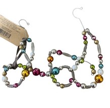 Midwest-CBK Wendy Addison Glass Bead Joy Spellout Christmas Ornament NWT&#39;s - £6.82 GBP