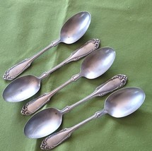 5 Teaspoons 1898 Pearl Pattern Solid Yourex Silver Associated Silver Co - £16.35 GBP