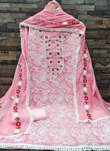 salwar suit COTTON salwar kameez Naznin Work Dupatta for women unstiched - £41.95 GBP