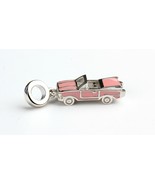 *925 STERLING SILVER ELVIS PRESLEY SIGNATURE PINK CLASSIC CAR BEAD CHARM - $62.58
