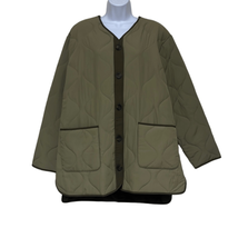 Rails Womens XL Elin Jacket Coat Sage Green Quilted Pockets Button Front... - £69.55 GBP