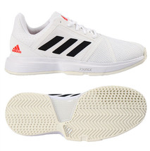 Adidas CourtJam Bounce Men&#39;s Tennis Shoes White Black Racket Racquet NWT... - $96.21+