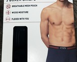 Chaps ~ 3-Pair Mens Boxer Briefs Underwear Cotton Blend Breathable Black... - £17.31 GBP