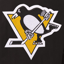 NHL Pittsburgh Penguins Wool Leather Reversible Jacket Front Patch Logos... - £175.85 GBP