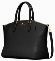 Kate Spade Parker Satchel Black Leather Bag K8214 Purse NWT $399 Retail Price FS - £112.52 GBP