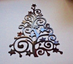 Ornamental Christmas Tree - Holiday Décor - Metal Wall Art - Copper 7 1/2&quot; - $23.73