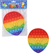 7 INCH RAINBOW ALIEN BUBBLE POPPERS SILICONE STRESS RELIEVER TOY ty502 n... - $13.64