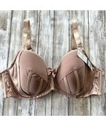 Parfait Charlotte Satin Padded Bra 6901 Sexy Underwire True Nude - Sz 44... - $406.96 MXN