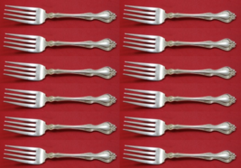 George and Martha by Westmorland Sterling Silver Salad Fork Set 12 pcs 6 1/8&quot; - £557.84 GBP