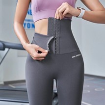 Women Fitness High Waist Corset Postpartum  Yoga Pants - Push Hip Workout Seamle - £46.36 GBP