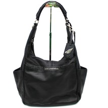Diane Von Furstenberg Hobo Bag Purse Leather Black Braided Handle Slouch... - $120.77