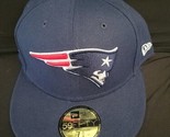 New England Patriots Gold Logo Patch Navy Hat 7 3/4 Rare - £31.78 GBP