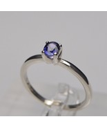 Sapphire Solitaire Ring- 0.41 Ct. Purple Pink - Sterling Silver  - £159.82 GBP