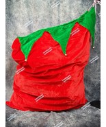 Red Green Santa Bag w/ Bells Christmas Santa&#39;s Toy Sack Claus Costume Pr... - $312.62 MXN