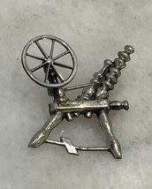 Sterling Silver 925 Spinning Wheel Pin Brooch - $39.60