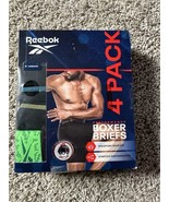 Reebok Men&#39;s Performance Boxer Briefs 4pk Size Large Moisture Wicking 6”... - $31.93 CAD