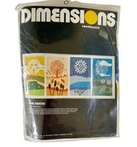 Dimensions Four Seasons Needlepoint Kit New Sealed Vintage 1978 Made In USA - $29.70
