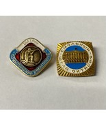 LOT 2 USSR Soviet Pins Olympic Winter Games Ski LENINGRAD SMOLNY Gold 10... - €25,78 EUR