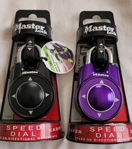 Master Lock Speed Dial Resettable Combination Directional Movement Black/Purple - £35.96 GBP