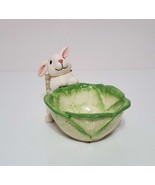 NEW Adorable Figural Easter Bunny Cabbage Bowl 7.5&quot;L x 5.5&quot;W x 5.0&quot;H Sto... - £11.77 GBP