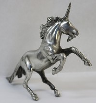 Vintage Fino Pewter Unicorn Horse with Goatee, Mythical Figure 3-3/4&quot; Tall - $24.99